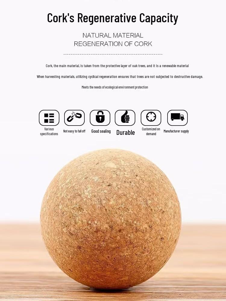 High-Density Cork Yoga Massage Ball