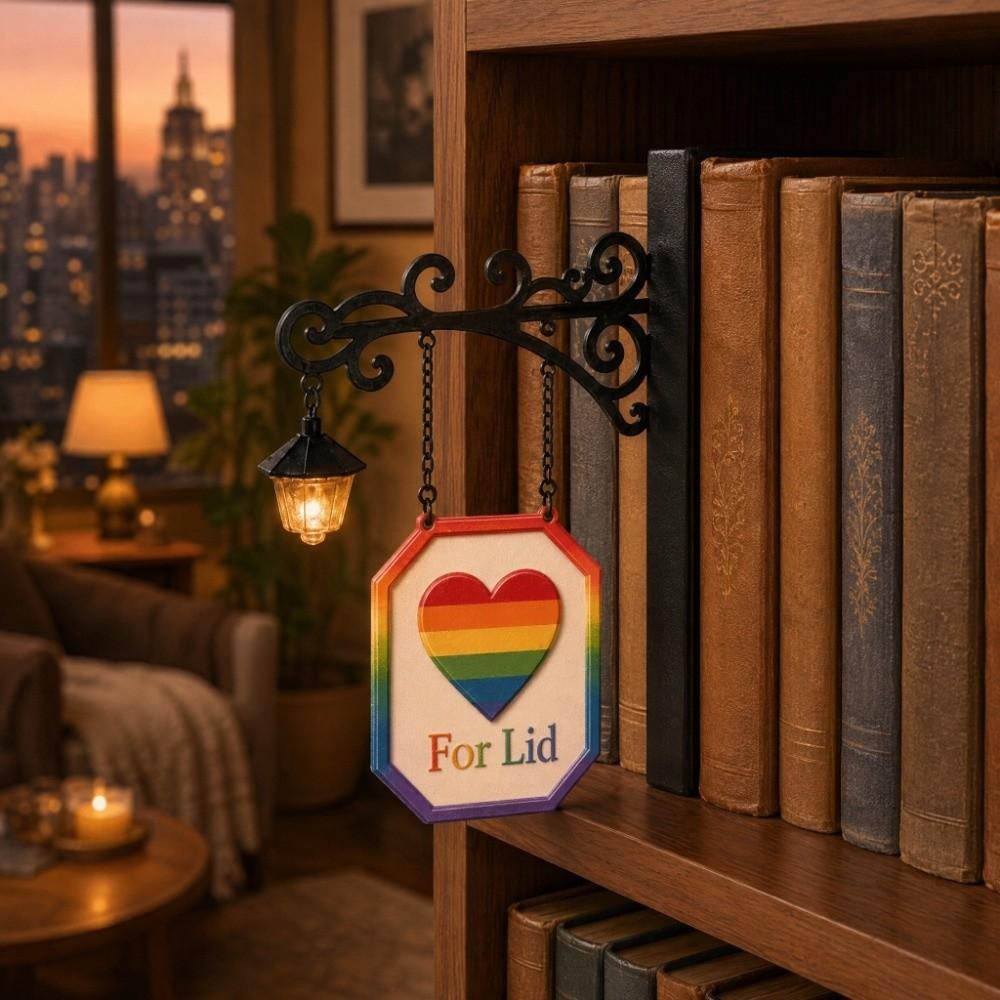 Vintage Bookshelf Lantern Light Wooden Bookshelf Lamp Bookshelf Ghost Light  Library