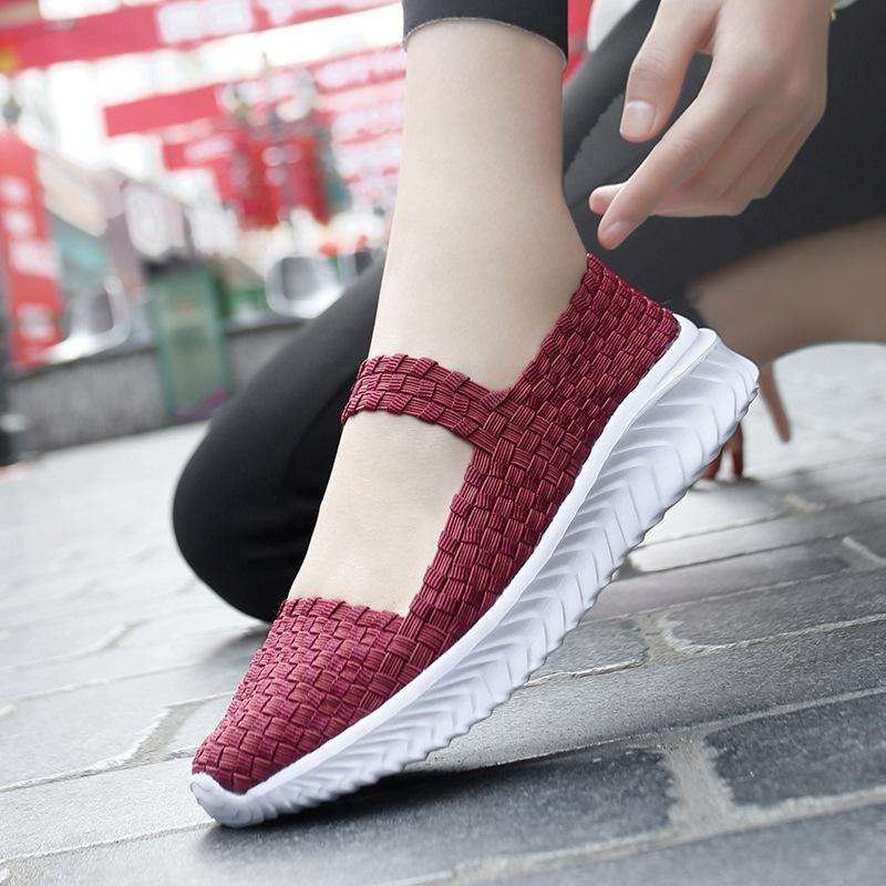 Новая ручная плетеная нить платформа повседневная обувь женская обувь спортивная и досуговая одинарная обувь студенческая спортивная обувь обувь для путешествий