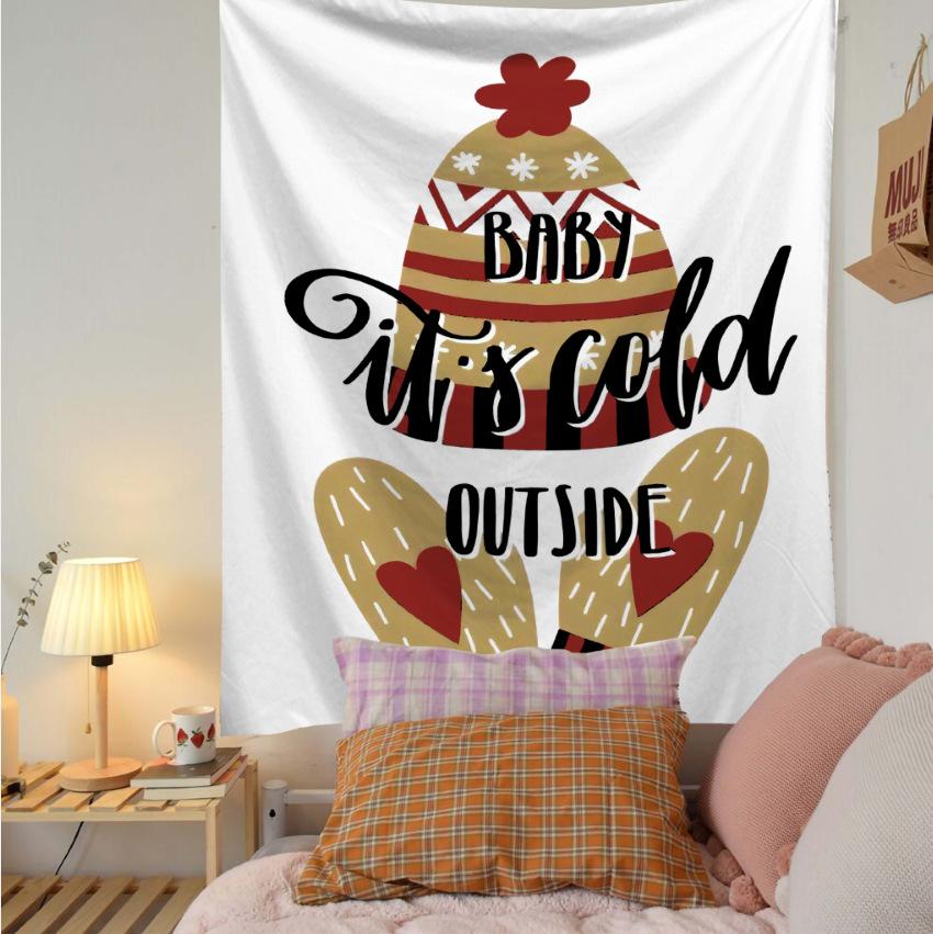 Home Decor Tapestry Christmas Wall Hanging Decoration Bedroom Living Room Wall Decor Printed Backdrop