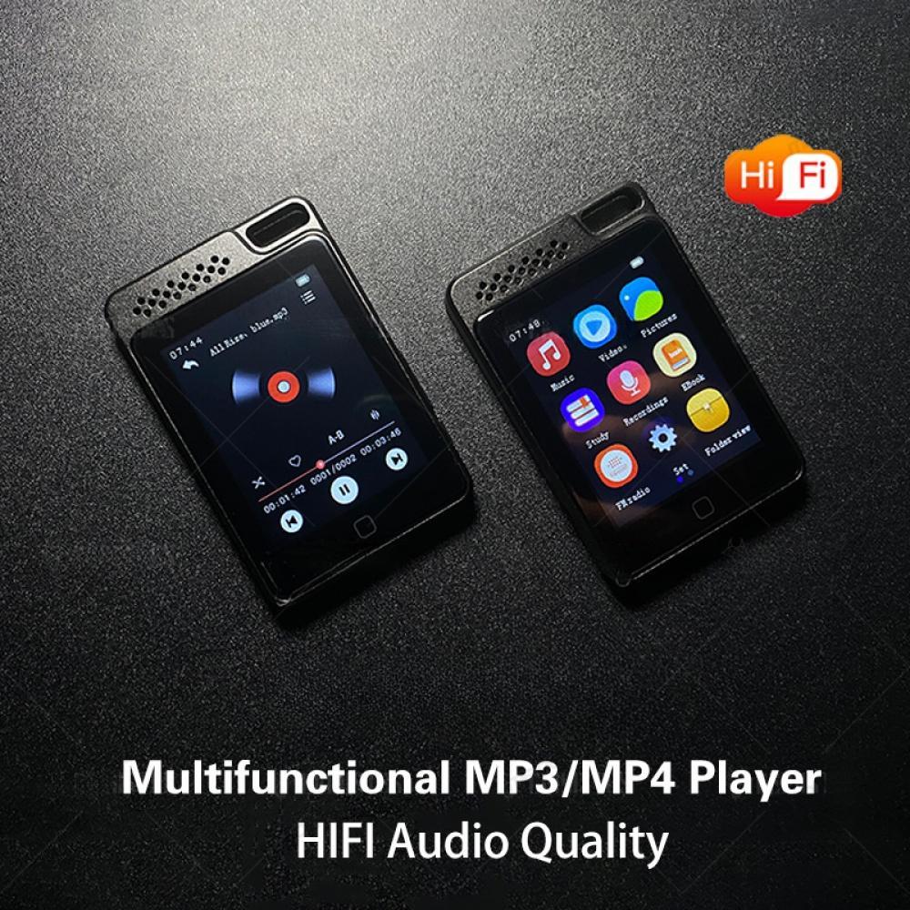 Высококачественный HiFi музыкальный MP3-плеер Bluetooth 5,0 с сенсорным экраном, многофункциональный MP4-видеоплеер, портативный FM/электронная книга/запись