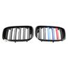 2 шт. М-цветная решетка радиатора 51138469959 подходит для BMW G01 X3 G02 X4 Глянцевый черный
