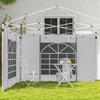 Gazebo Side Panels 2 Pack Sides Replacement For 3x3(m) Or 3x6m Pop Up Gazebo With Windows And Doors White