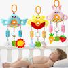 Новые Погремушки для Малышей Игрушки Плюшевые Мультяшные Животные Подвеска на Коляску Подвеска на Кроватку Ветряной Колокольчик Сенсорные Игрушки для Малышей Игрушка на Автокресло