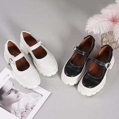 Повседневные универсальные женские туфли Мэри Джейн, летние одинарные туфли 2025 года, туфли на платформе в студенческом стиле, маленькие кожаные туфли