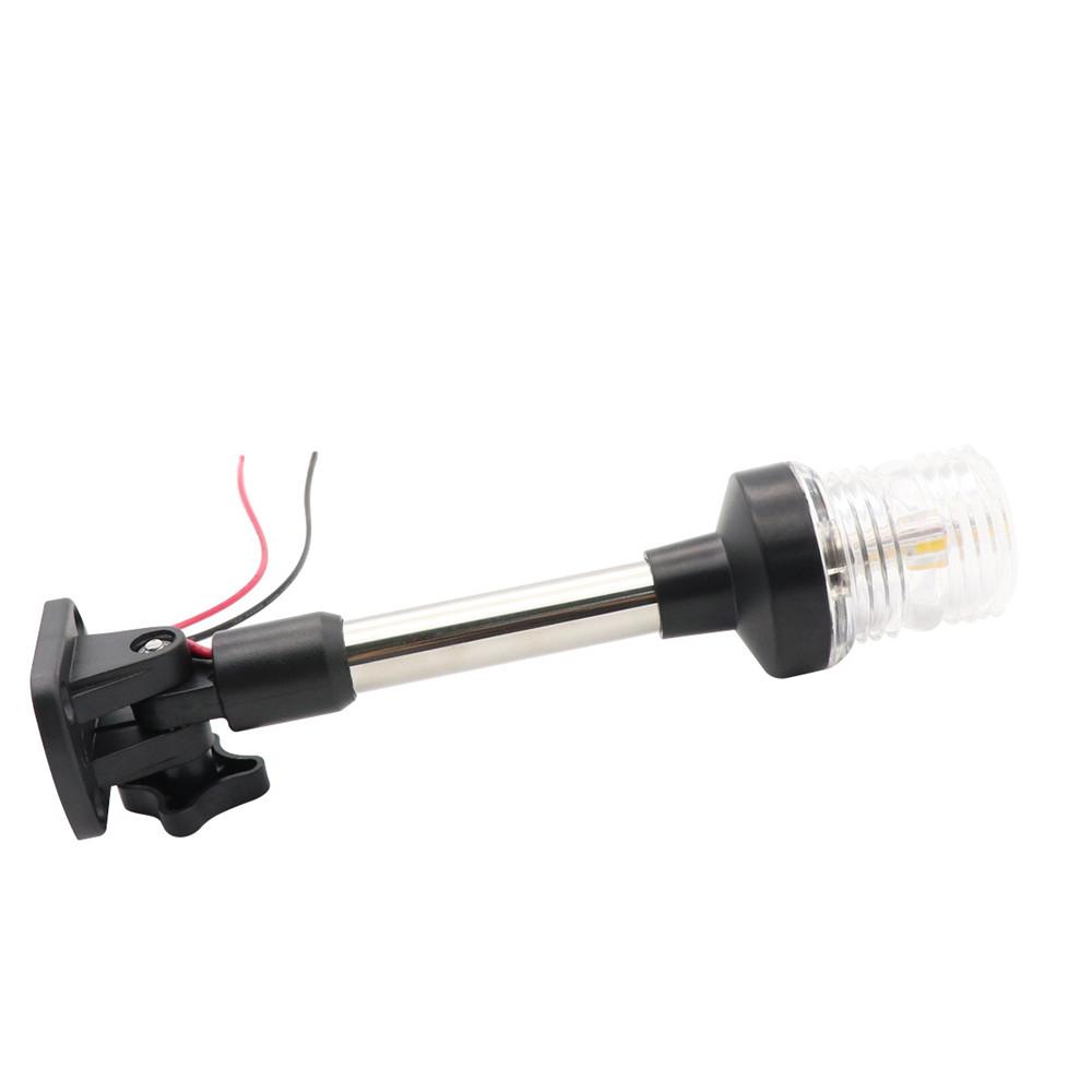 9" Marine Boat Yacht White LED All Round Navigation Pole Light Anchor Lamp DC12V
