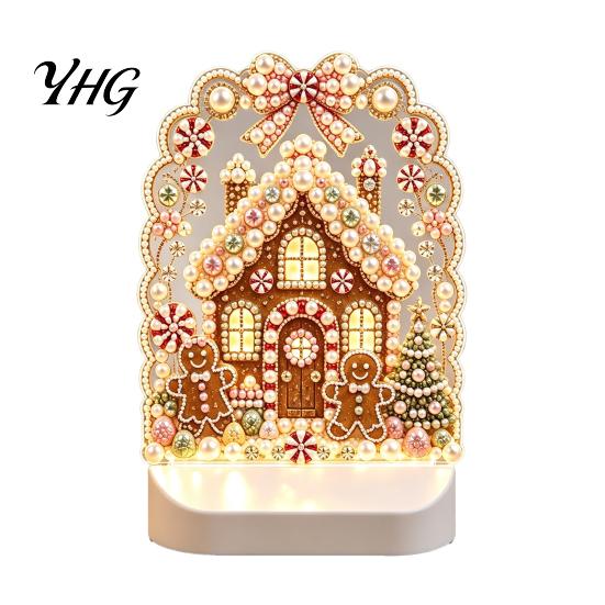 Visual Layering Light Fixtures Christmas Pearl Ornaments for Holiday Home Decor, Acrylic LED Decorative Gifts Friends Lamp with Soft Glow Bedroom