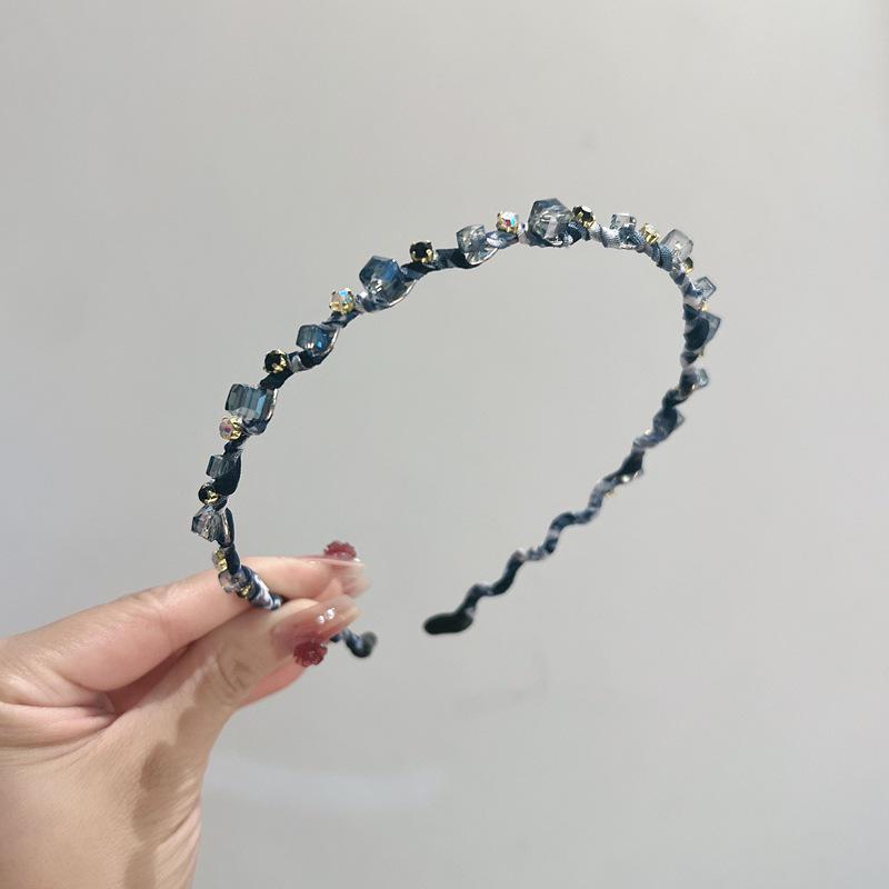 Элегантная цветочная хрустальная повязка на голову со стразами: Аксессуар ручной работы для женщин в японском и корейском стиле