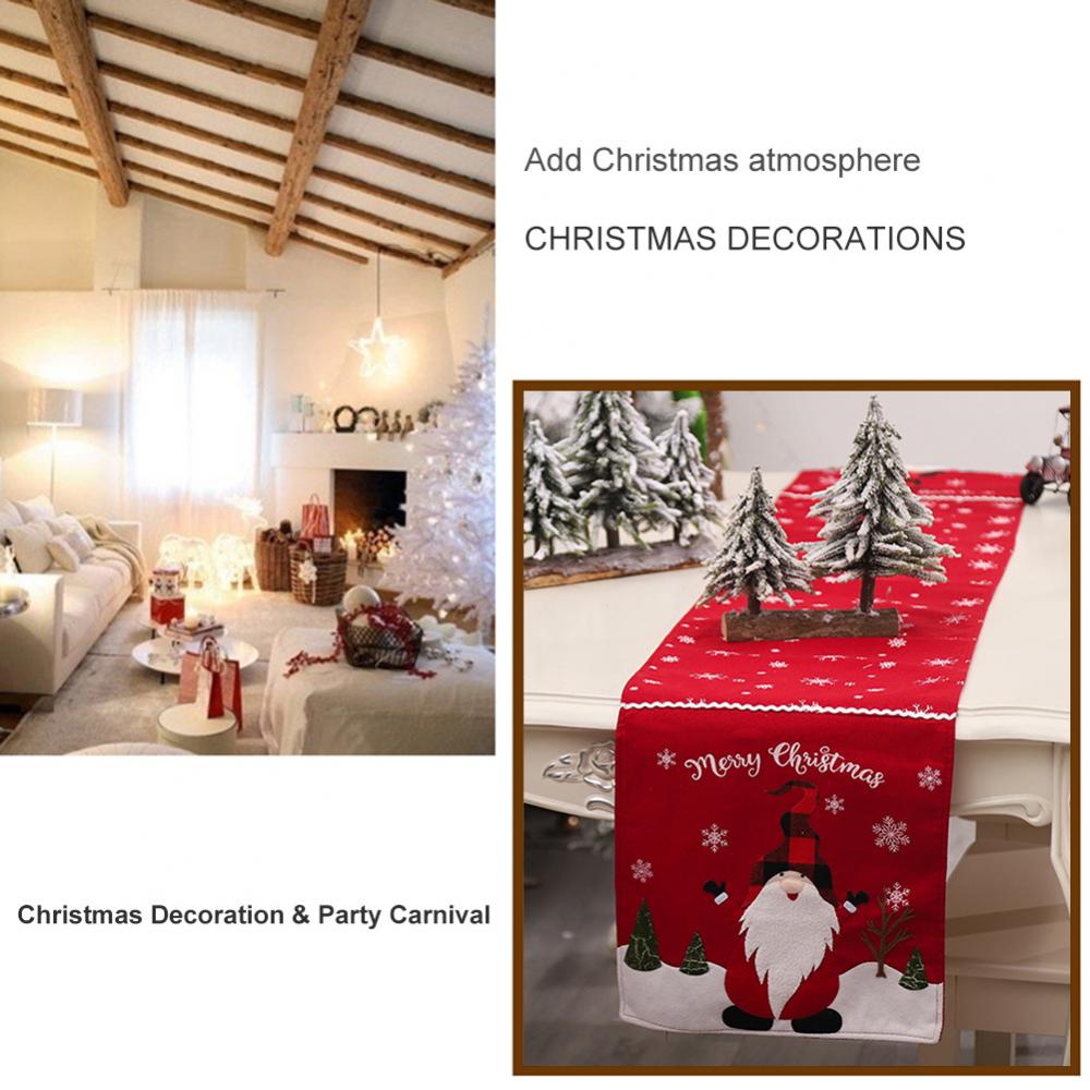 Рождественская дорожка для стола Веселое рождественское украшение для дома Декор для рождественской вечеринки 2024 Navidad Notal Noel Украшение С Новым годом 2025