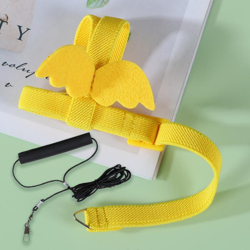Random Adjustable Parrot Bird Harness Leash Set Anti-Bite Training Harness Parrots Outdoor Flying Rope
