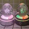 Солнечная система 3d хрустальный шар Хрустальный глобус Лазерная резка Хрустальный шар с шаровой подставкой Декоративные сферы планет Галактика Подарок на день рождения Украшения