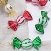 4 Pcs Christmas Candy Decorations Glitter Hanging Candy Ornaments Brightly Colored Candy Pendant for Xmas Tree Party Decor