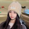 College Style Knitted Hat For Women With Warm Fleece For Winter Outdoor Activities
