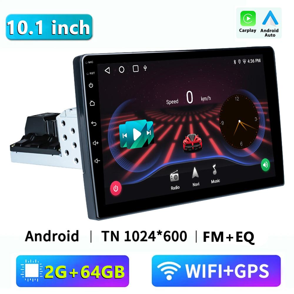 1Din автомобильный радиоприемник 10'' сенсорный экран Carplay Android Auto Mirror Link BT DSP WIFI Автомагнитола Мультимедийный плеер Автомобильная стереосистема