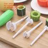 4 In 1 Fruit Vegetable Corer Spiral Digging Vege Drill Veggie Corkscrew Carver with 4Pcs Replaceable Head Spiralizer Cutter Tool