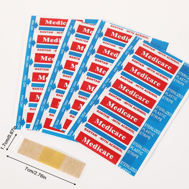 100/200 шт. Водонепроницаемые пластыри Адгезивные повязки Медицинские принадлежности для первой помощи Принадлежности для первой помощи на открытом воздухе