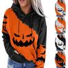 Women's Casual Fashion Halloween Print Long Sleeve Pullover Hoodies Sweatshirts