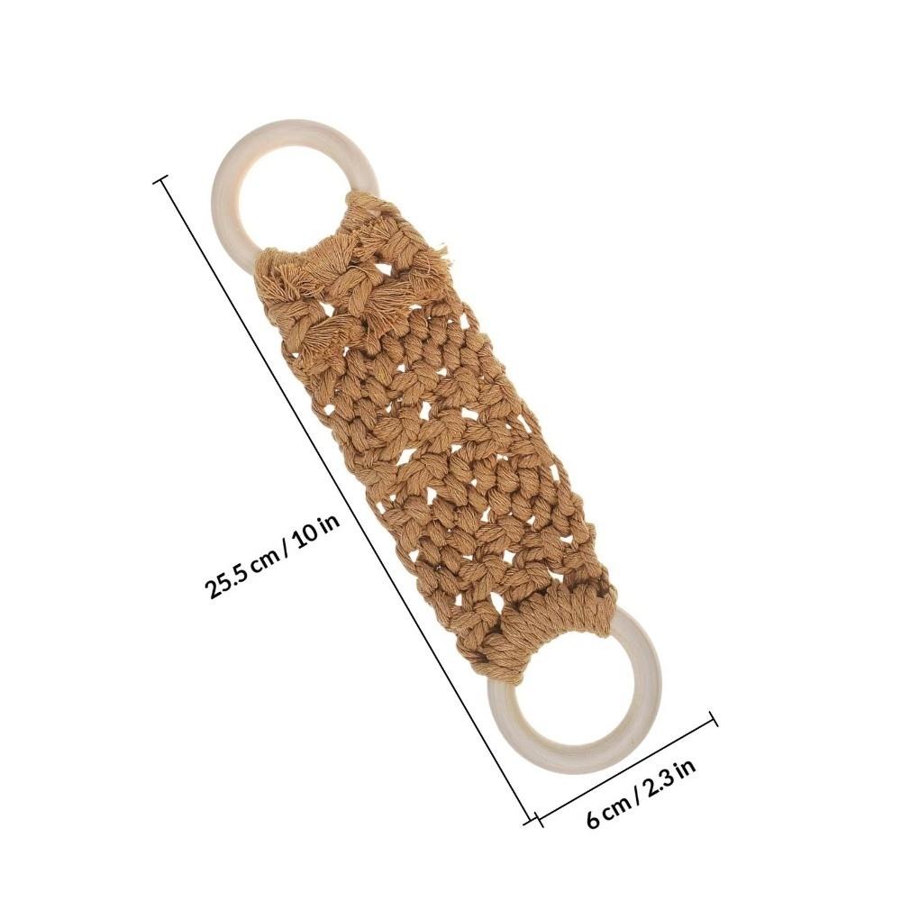 Boho Style Hand Towel Hanger Wooden Ring Towel Ring Holder New Macrame Towel Holder  Bathroom