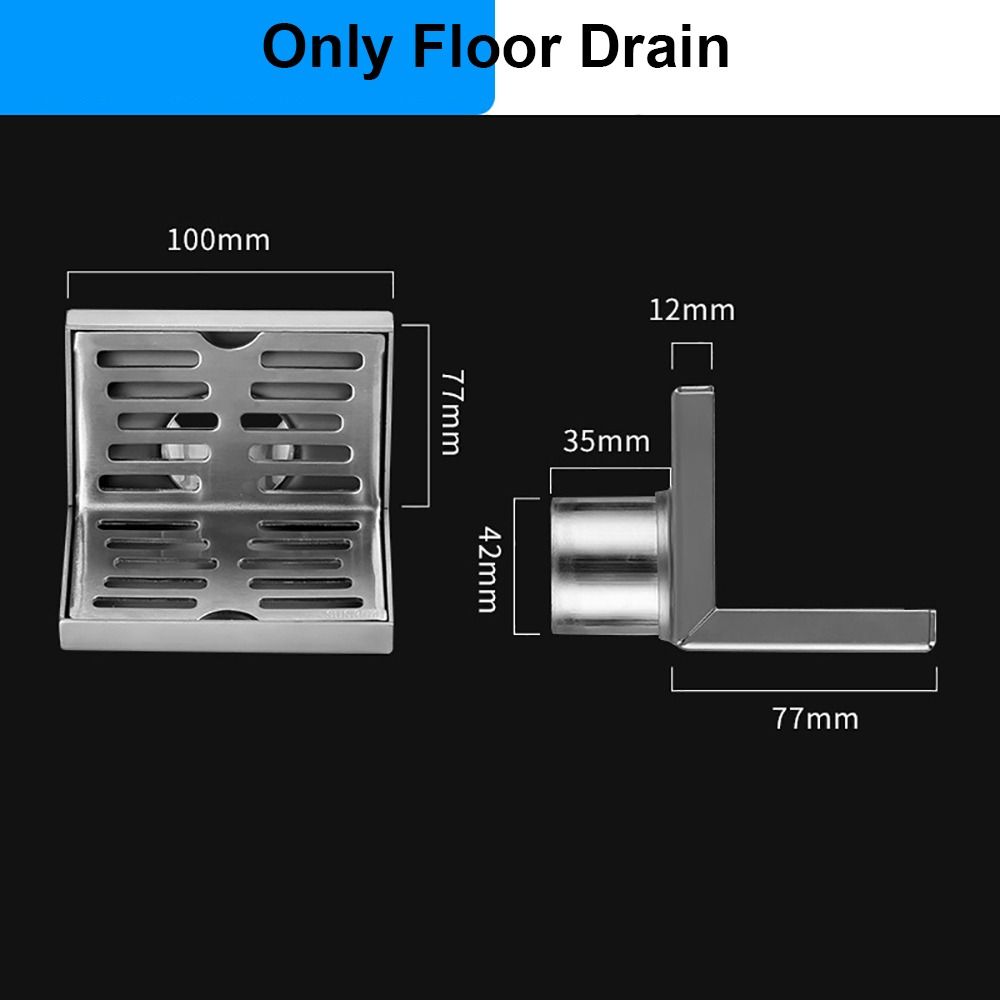 Угловой напольный трап из нержавеющей стали 304 L-образный настенный трап Профессиональный боковой слив Душевая комната
