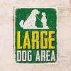 Aluminum Sign Caution! Large Dogs, Metal, 20x30 Cm