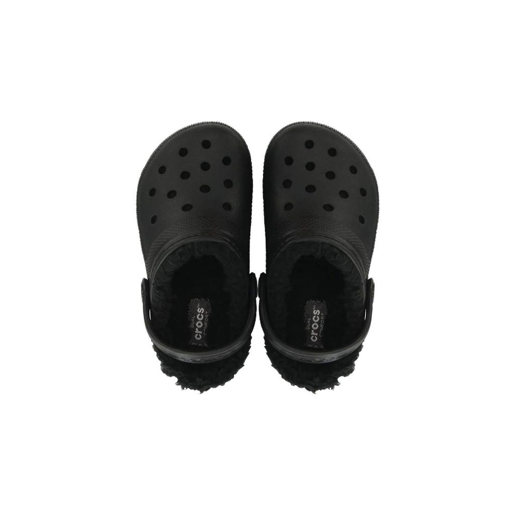 Crocs Классические утепленные клоги K Повседневные Удобные Теплые Детские тапочки Детские клоги Черные 207010-060