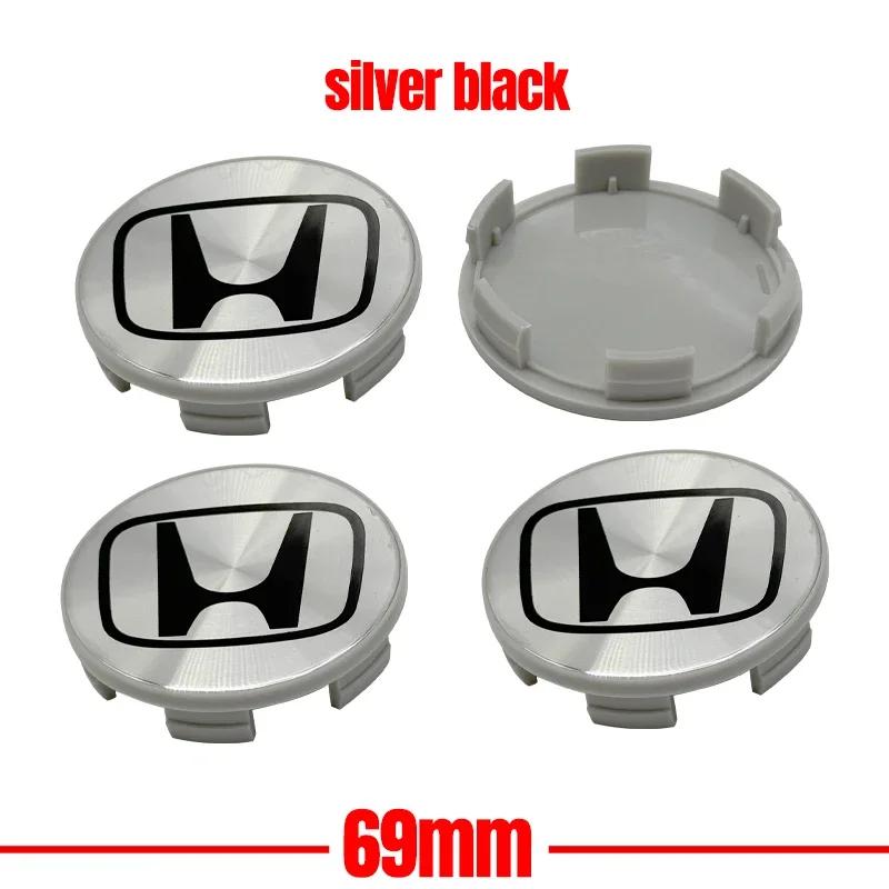 COT1 4pcs/set 58mm/62mm/69mm Car Styling Wheel Center Cap Hub Covers Badge Accessories For Honda Civic Fit Jazz Accord Pilot CRV City