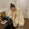 Содержащий хлопок Харадзюку Ветер Свитер Женский Свободный Повседневный Топы Гонконгский Ветер Базовая Рубашка Студенческая Мода Ретро Универсальная Толстовка