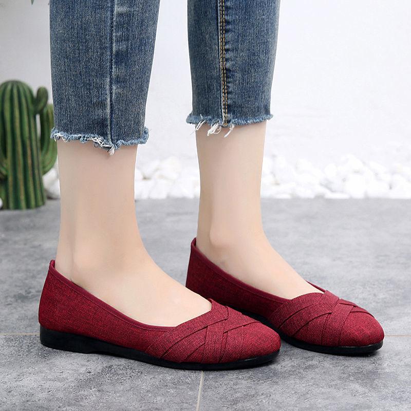 Мода Zapatos De Mujer Женская Мода Большой Размер Ажурные Дышащие Слипоны Плоская Обувь Леди Повседневные Серые Удобные Лоферы и Балетки