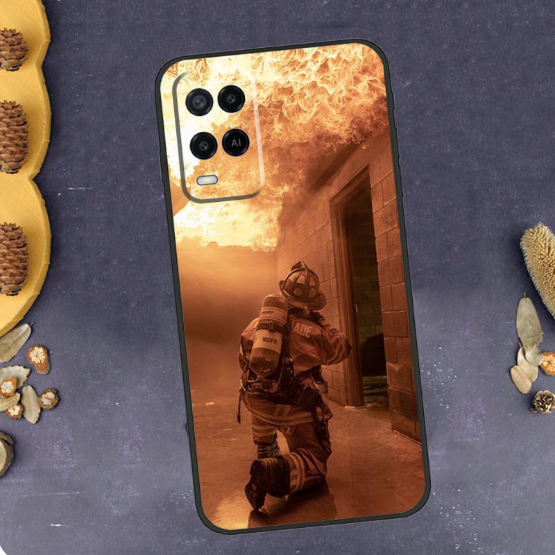 Firefighter Heroes Fireman Phone Case For Oppo A79 A18 A38 A58 A78 A98 A17 A40 A60 A80 A16 A76 A96 A15 A74 A94 A54 A77