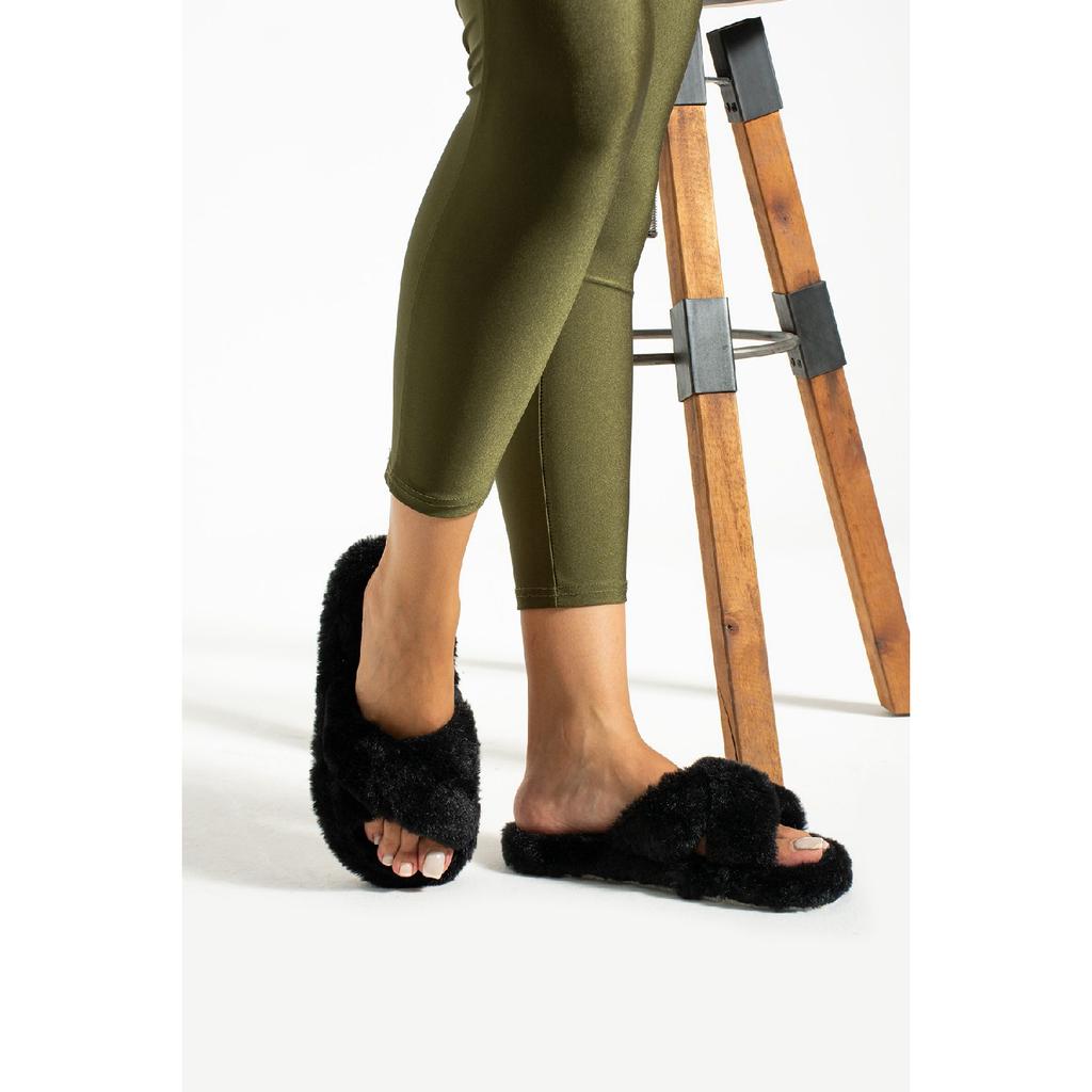 Женские домашние тапочки с пушистой крестообразной моделью, домашние тапочки для девочек, тапочки в приданое, нескользящая подошва