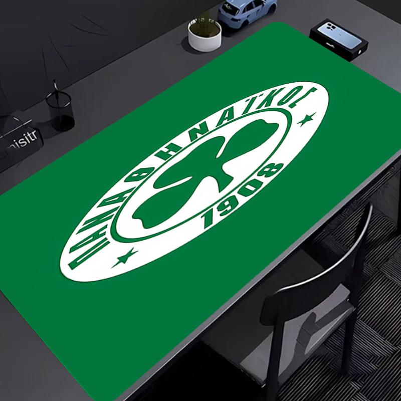 Коврик для мыши Panathinaikos FC - Нескользящая резиновая основа, Гладкая поверхность для работы, игр, офиса и домашнего использования, Настольный коврик для мыши