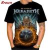 Summer New Fashion Megadeth 3D Printing Casual Men's Round Neck Short Sleeve Tops T-shirt