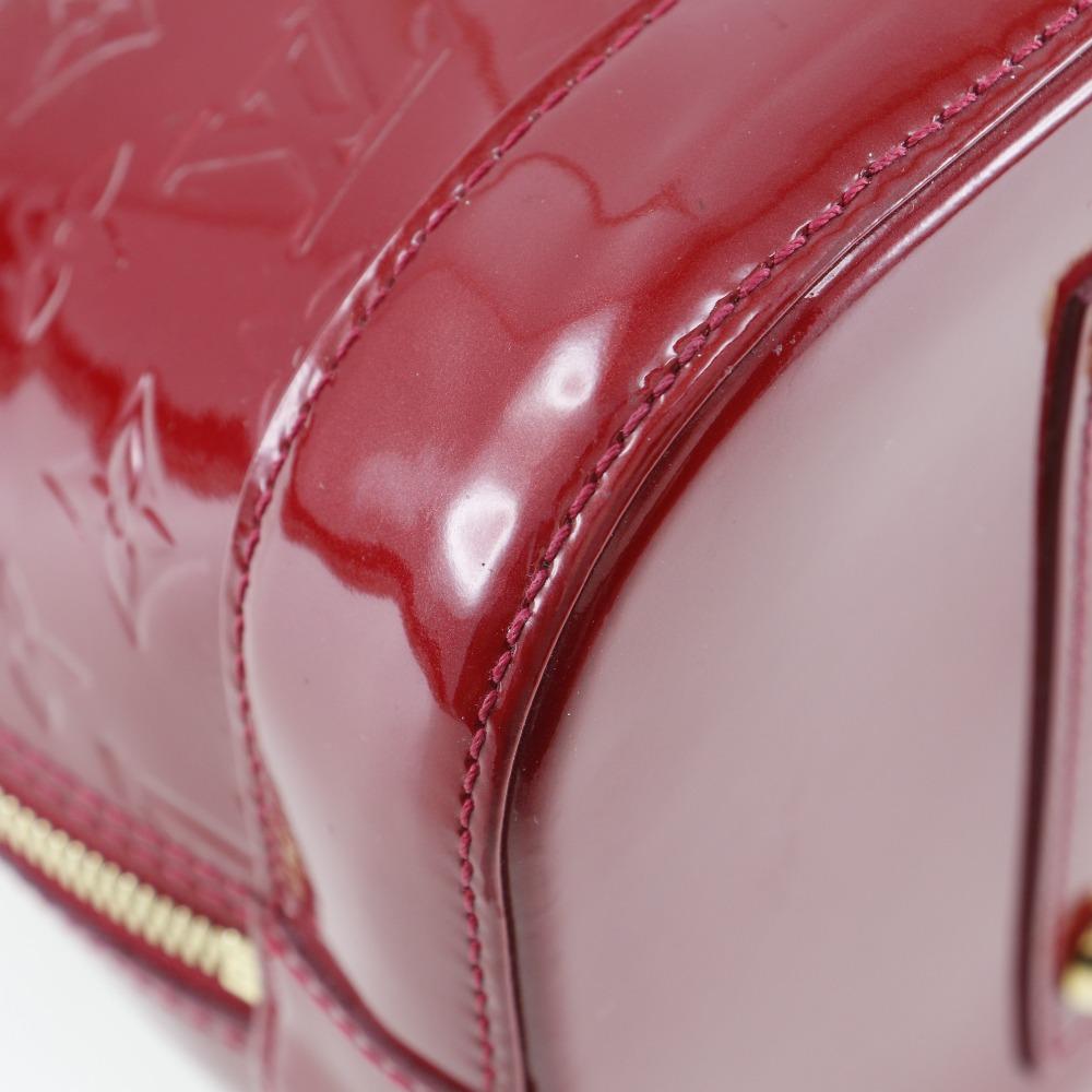 Louis Vuitton Сумка Alma GM M93596 Красный Помдамур Монограм Лак Женская Б/У
