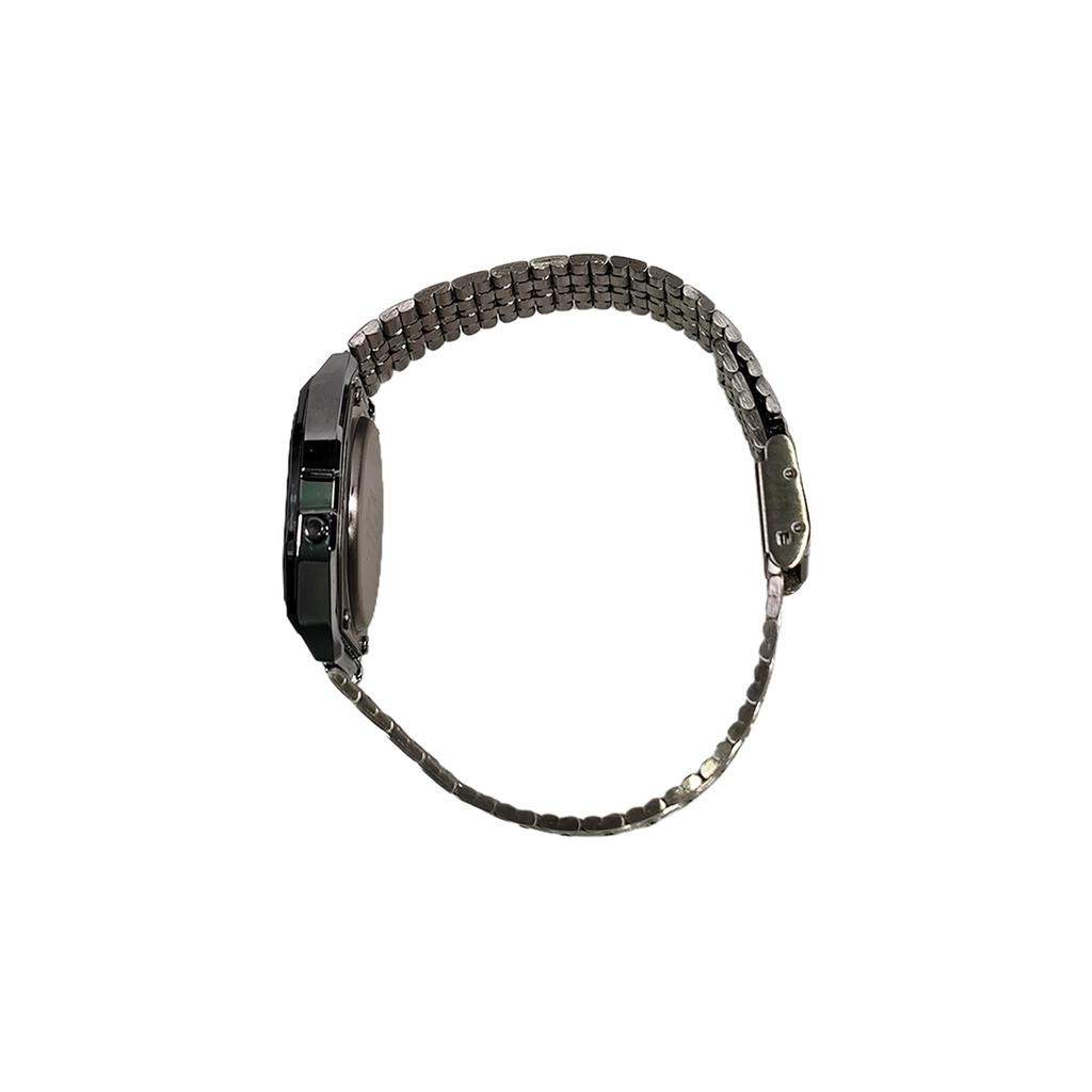 Casio Часы с кварцевым механизмом и стальным ремешком, синий циферблат, унисекс, из коллекции Custom, модель A159WA-N1D(Watch5--)