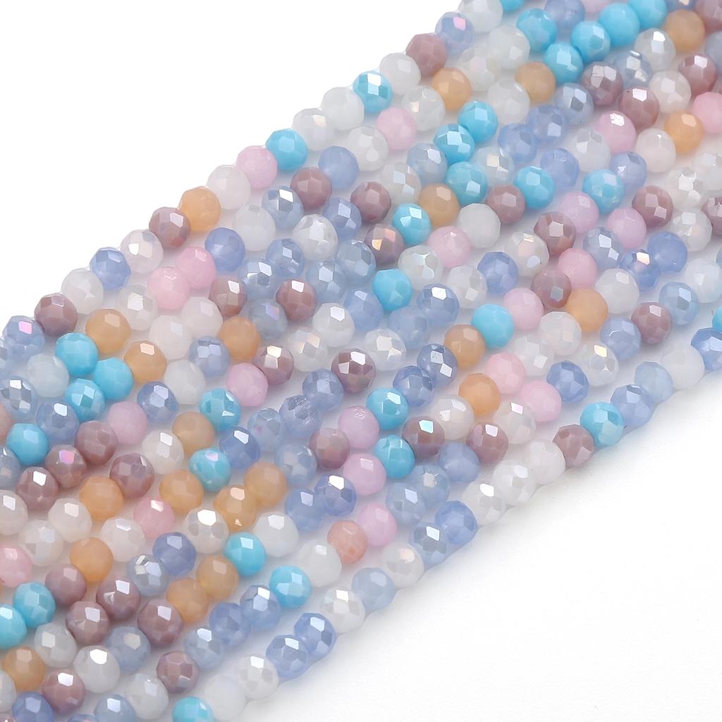 120 шт. стеклянные бусины поверхностные плоские интервальные хрустальные бусины для самостоятельного изготовления браслетов, ожерелий, ювелирных изделий, украшений