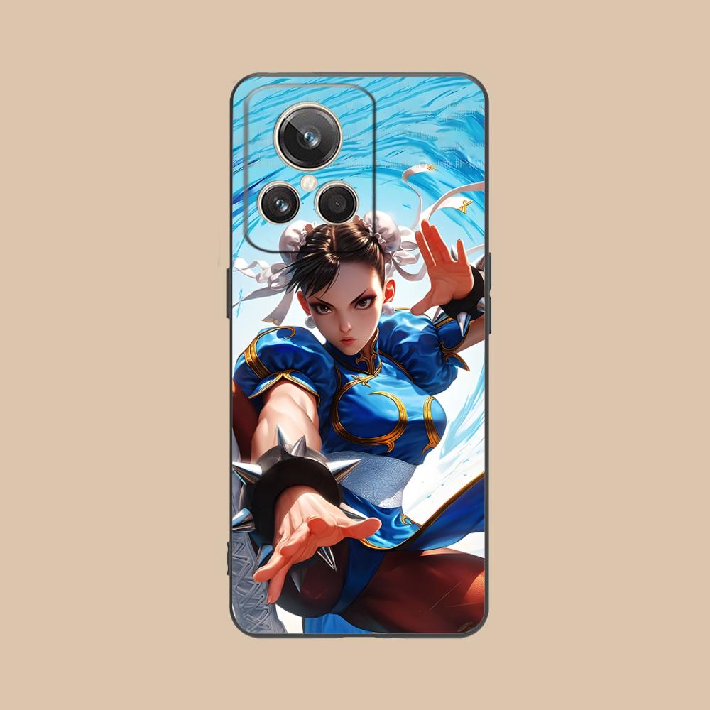 Чехол для телефона Street Fighter Chunli для Realme 15 14 13 12 11 10 9 Pro Plus T i Lite 5G Цветной Печатный Чехол Роскошный Красивый Чехол