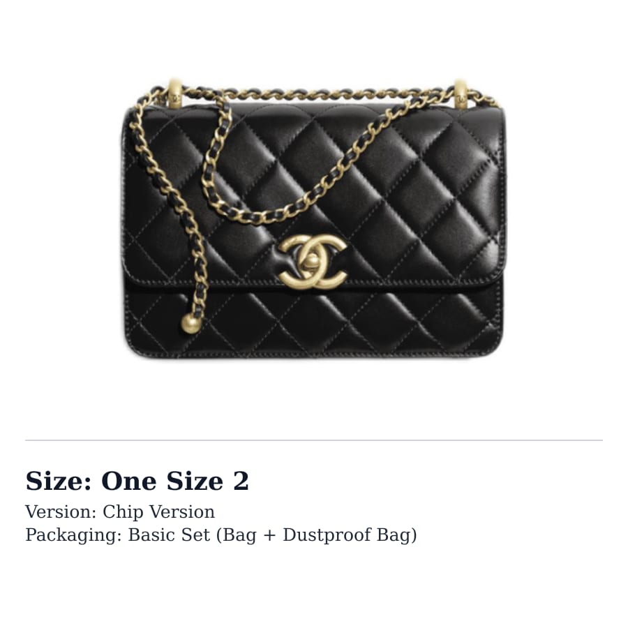 CHANEL Small Size 24C Flap Bag With Adjustable Strap Black AS2649 AS2649-B05973-94305