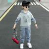 2022 Spring & Autumn Hooded Denim Suit for Boys: Stylish Two-Piece Outfit for Children