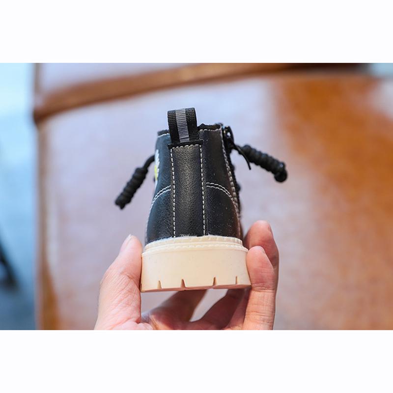 Детские ботинки martin с мартиниками, осенняя обувь, непромокаемые нескользящие ботильоны для мальчиков и девочек, детские кожаные модные ботинки