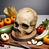 Подставка для кухонных ножей Череп Скелет Подставка для ножей Страшная вечеринка Стеллаж для хранения Декор Голова ужаса Органайзеры Стойка Кухонные принадлежности
