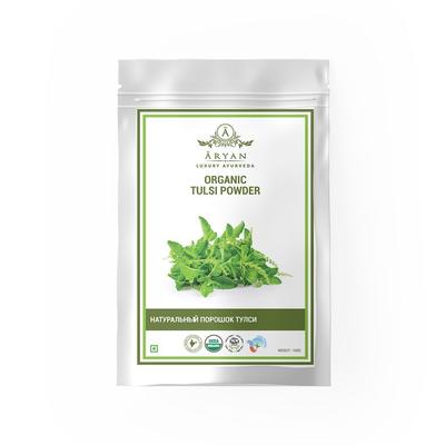 Органический порошок Тулси (100 г), Organic Tulsi Powder,  Aryan