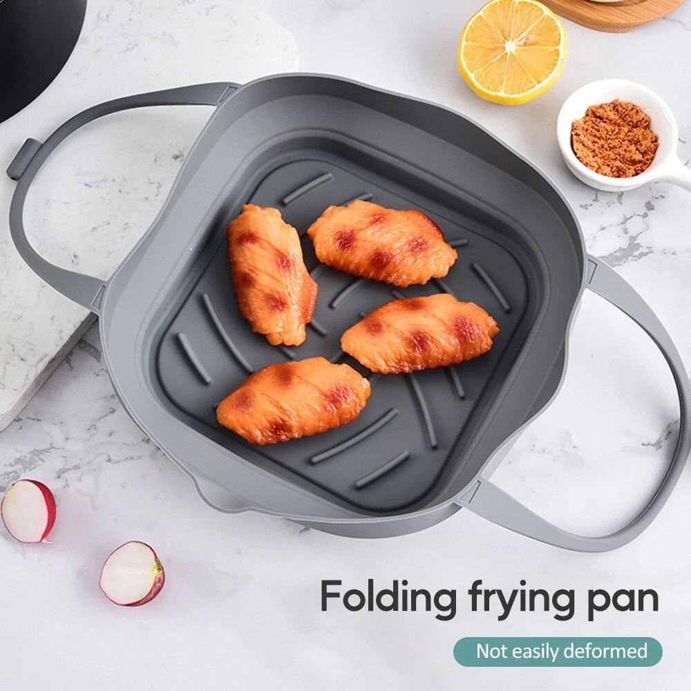 1 шт., силиконовый противень для духовки, многоразовая корзина для пиццы, жареной курицы, силиконовые формы для фритюрницы, сковороды-гриля