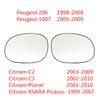Side Mirror Glass For Peugeot 206 1007 Citroen C2 C3 Pluriel XSARA Picasso HD Heated Rearview Mirror Lens Automotive Accessories