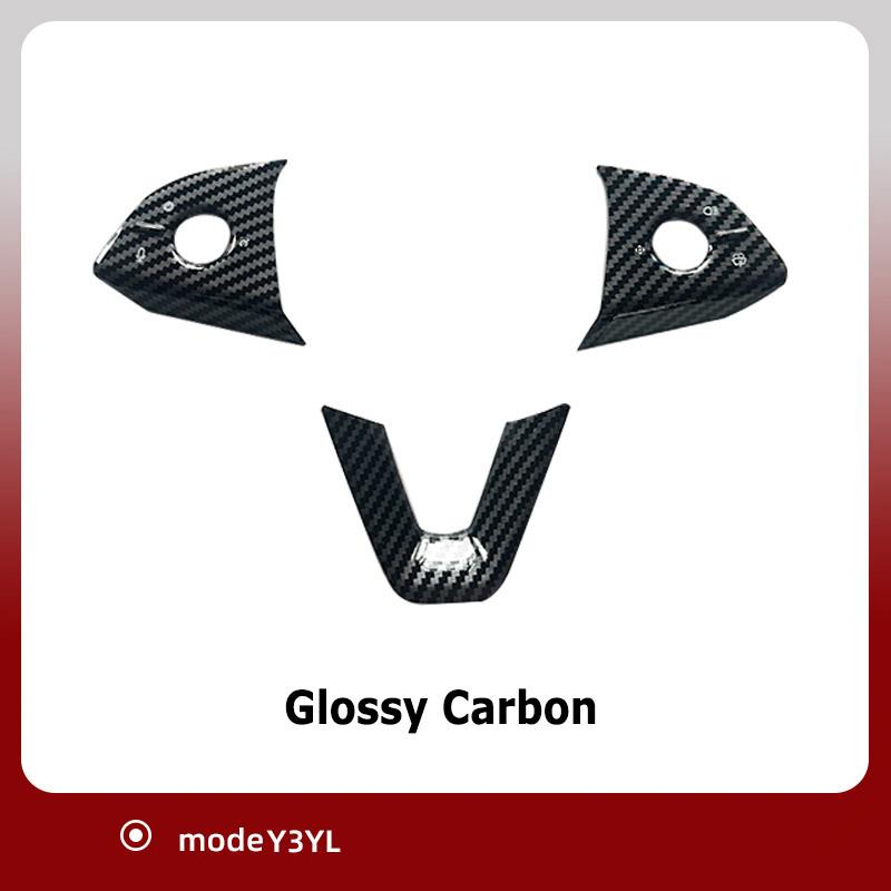 Car Steering Wheel Button Stickers for Tesla Model 3 Highland Model Y Juniper Model YL 2025 Interior Trim Decorative Accessories