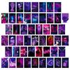 50pcs Purple Neon Images Wall Kit Dorm Decor For Teens Girls Wall Art Posters