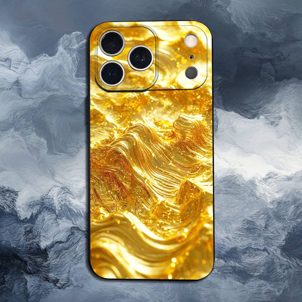 Крутой золотой художественный чехол для iPhone 17, 16, 15, 14, 13, 12, 11 Plus, Pro Max, XS, X, XR, SE, Mini, 8, 7, мягкий силиконовый черный чехол