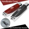 kncr9 Car Hand Brake Carbon Parking Brake Handbrake Grips Protection Cover For Seat Leon FR FR+ Cupra Ibiza Altea Exeo Formula Racing