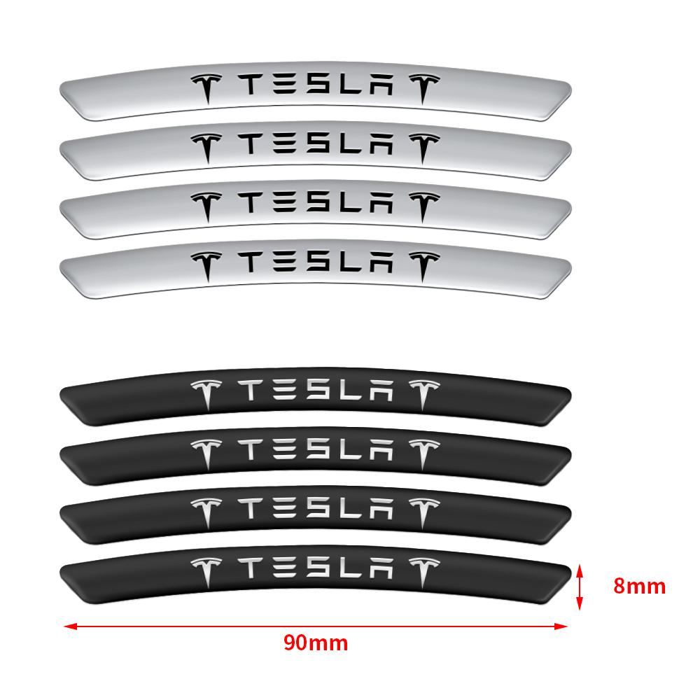nwjcg2 FOR Aluminum Car Wheels Rims Decorative Stickers Auto Accessories For Tesla Model 3 S X Y Roadster Invader