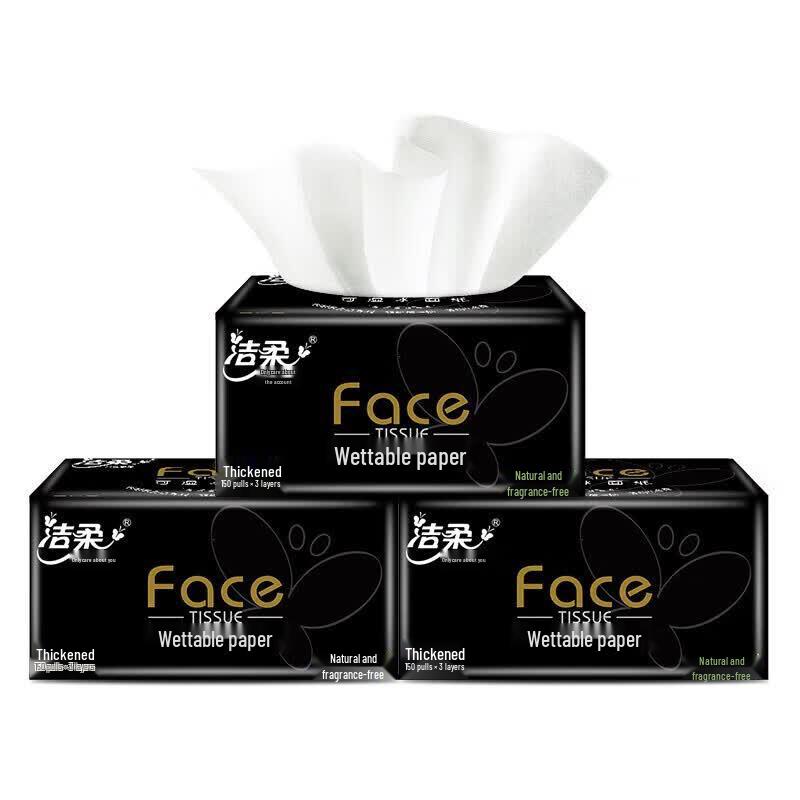 Jierou Unscented 3-Ply Facial Tissues, 6 Packs