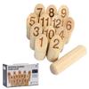 TUISKU Skittle for Outdoor and Camping Mölkky Scoreboard, Wooden, Play, Sports, Recreation,